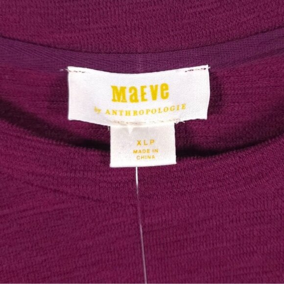 NWT MAEVE Anthropologie Textured Semi-sheer puffed Sleeve Top Size XL PETITE - Picture 10 of 15